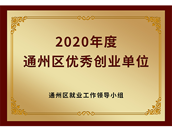 2020年度通州区优秀创业单位