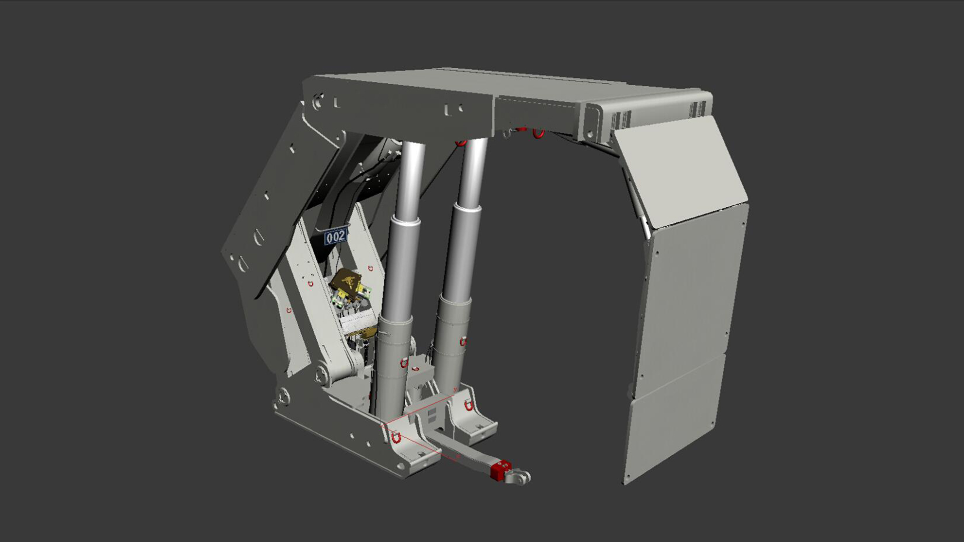 液压支架三维模型制作